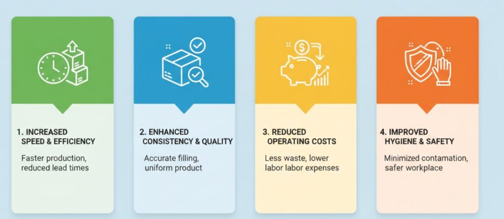 he main advantages of automated packaging