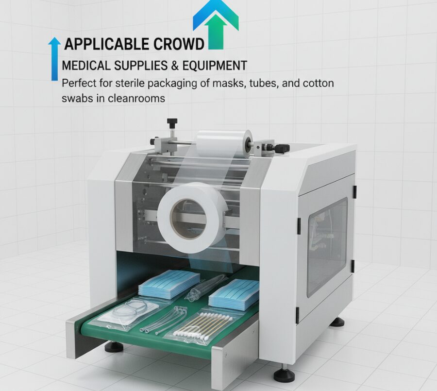Small flow wrap machines are suitable for Medical Supplies & Equipment.