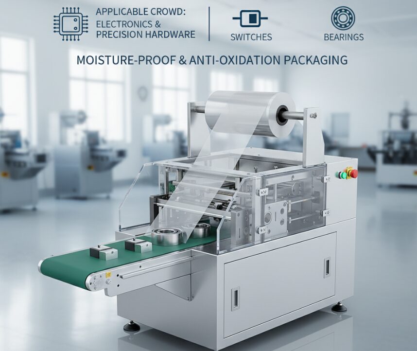 Small flow wrap machines are suitable for Electronics & Precision Hardware .