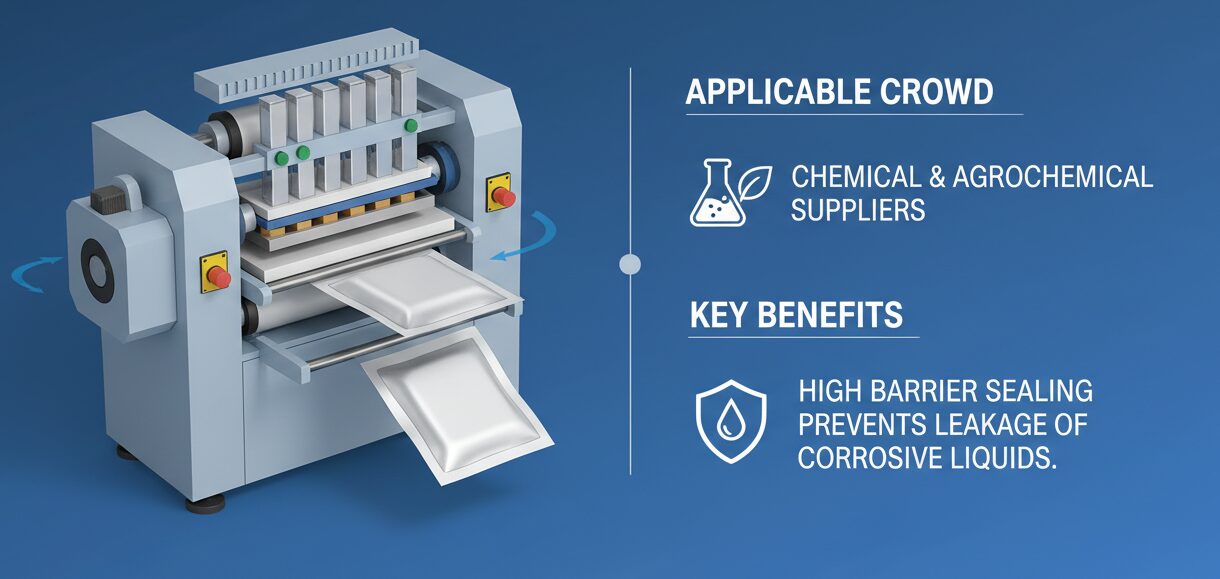 Chemical & Agrochemical Suppliers
for
4 Side Seal Sachet Packaging Machines