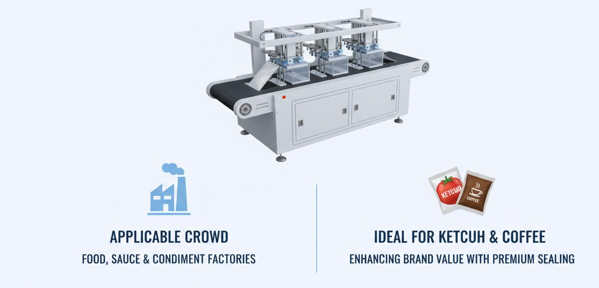 Food, Sauce & Condiment Factories for
4 Side Seal Sachet Packaging Machines