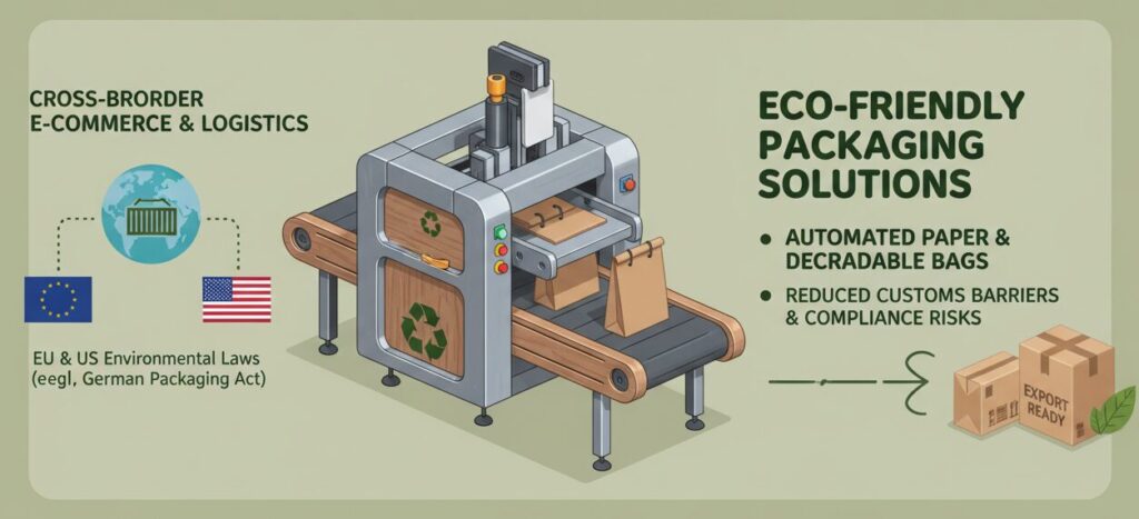 Eco Friendly Packaging Machines Applicable Crowd To Cross-border e-commerce and logistics enterprises