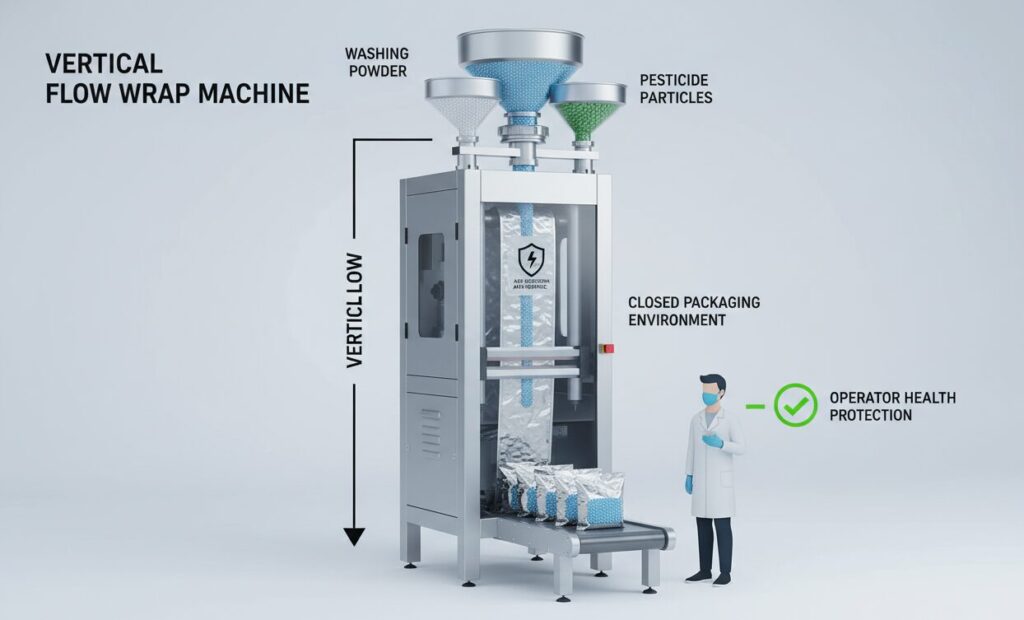 Vertical Flow Wrap Machine Applicable crowd To Fine chemicals and washing supplies supplier