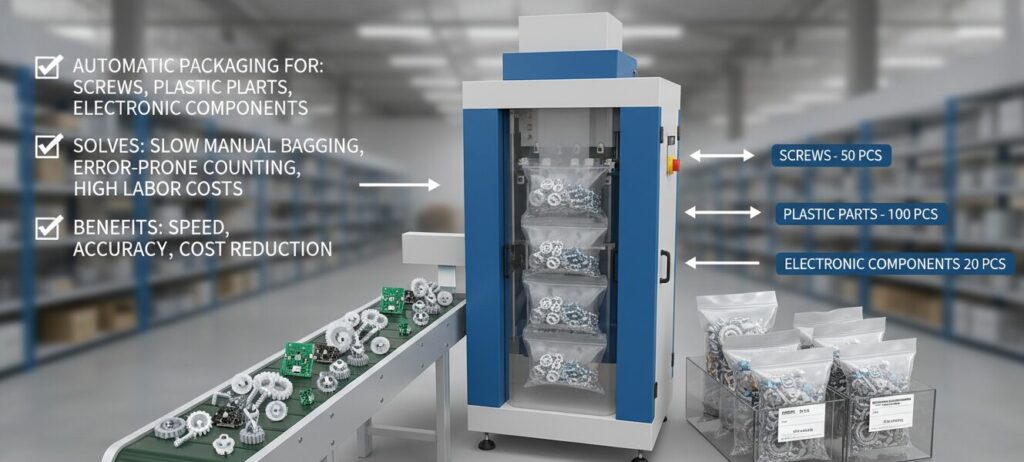 Vertical Flow Wrap Machine Applicable crowd To Hardware parts distributor