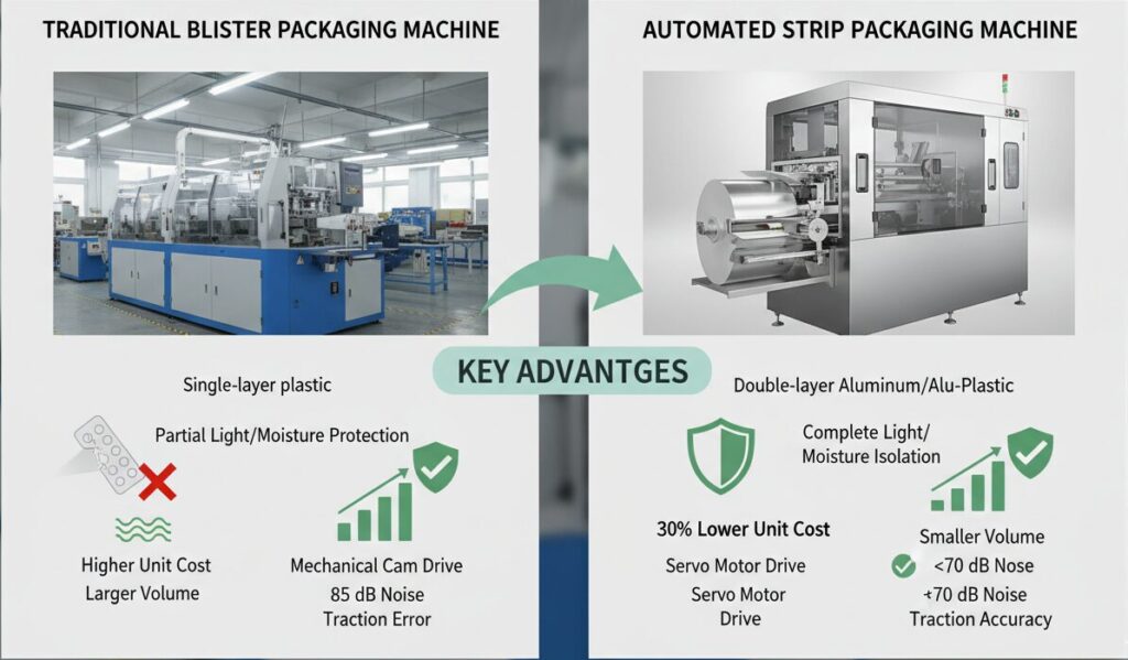 Automated Strip Packaging Machine contrast points