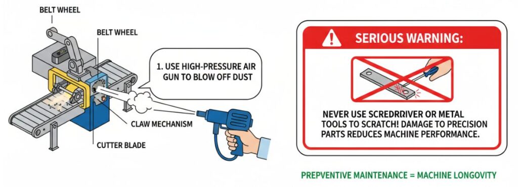 Daily cleaning precautions for packaging machines