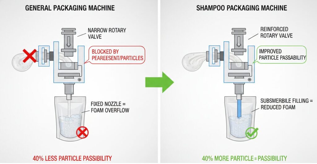 Shampoo Packaging Machine contrast point