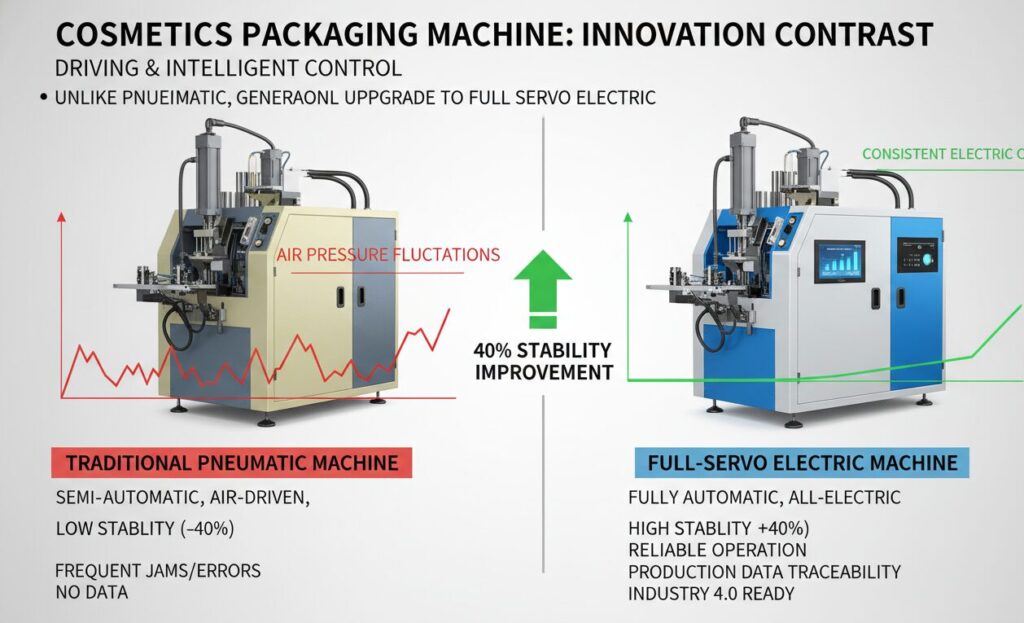 Cosmetics Packaging Machine contrast point