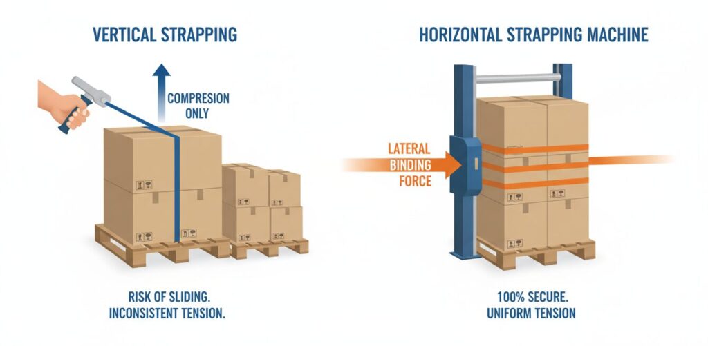 horizontal strapping machine contrast point