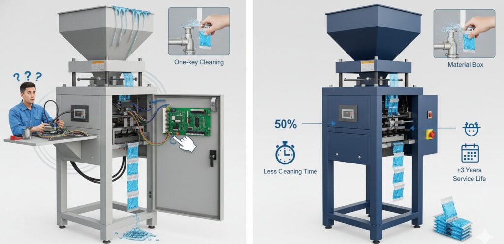 automatic liquid packaging machine contrast point