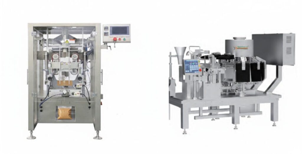 Comparison chart of the two machines
