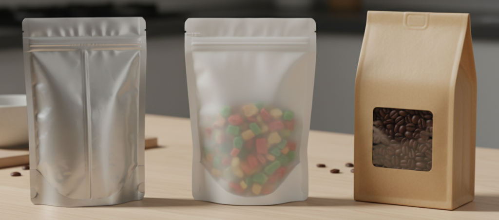 Comparison diagram of the three bag types