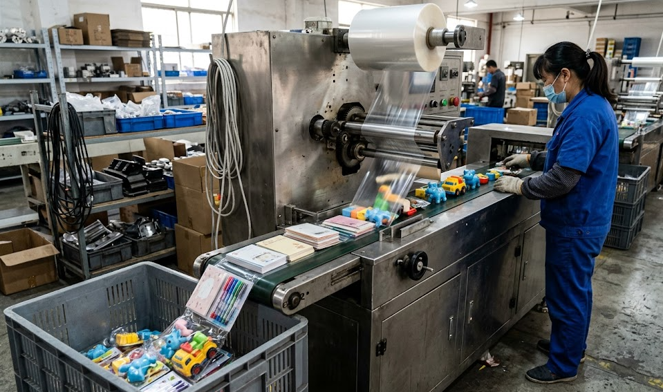 Flow wrapping machine for sale applicable population