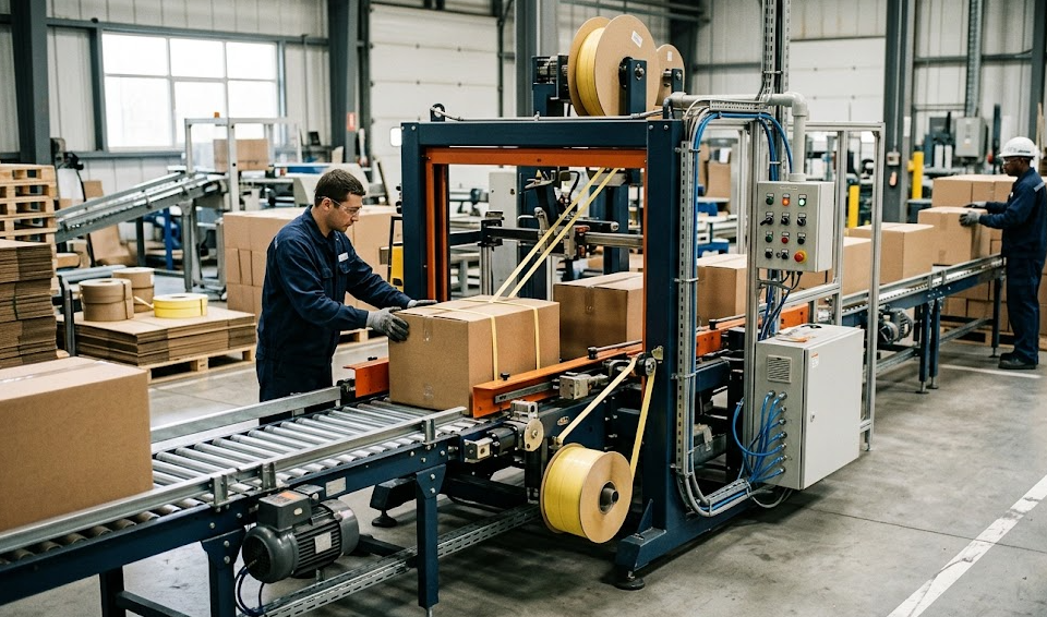 Automatic side-seal strapping machines for people