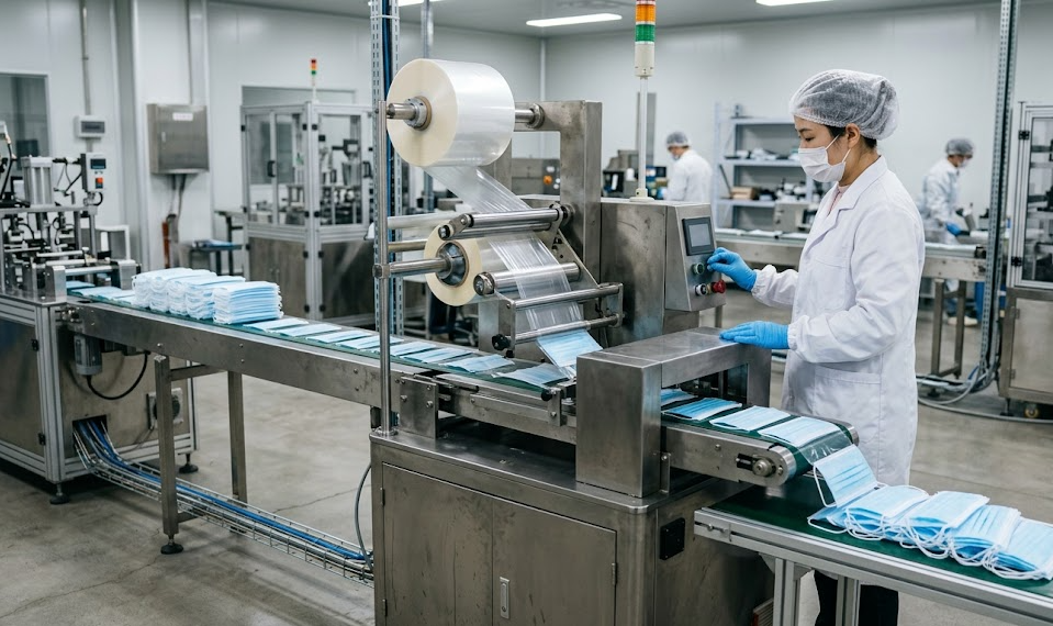 Small flow wrapping machine applicable crowd