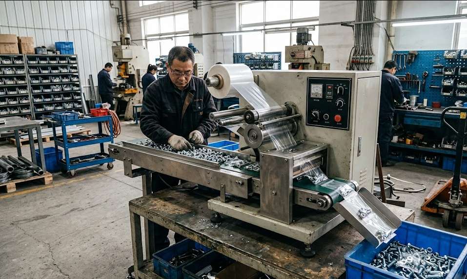 Small flow wrapping machine applicable crowd