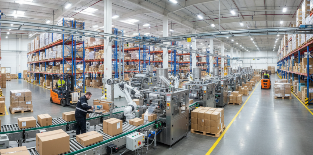 Packaging machine production line