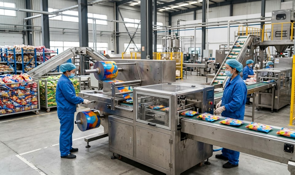 Flow wrapping machine for sale applicable population