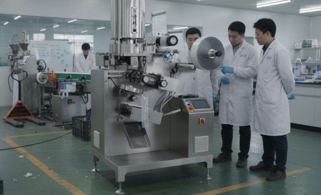 Heat-Sealing Strapping Machine in the Laboratory